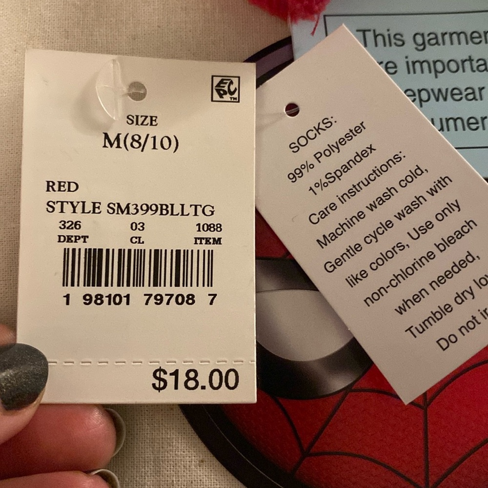 Spider-man Fleece Pajama Set with Socks - Picture 7 of 8